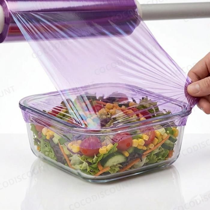 Cobye - Paquete de 4 rollos de film estirable para alimentos de 30 cm x 300 m – Film resistente y transparente para conservar la frescura de los alimentos