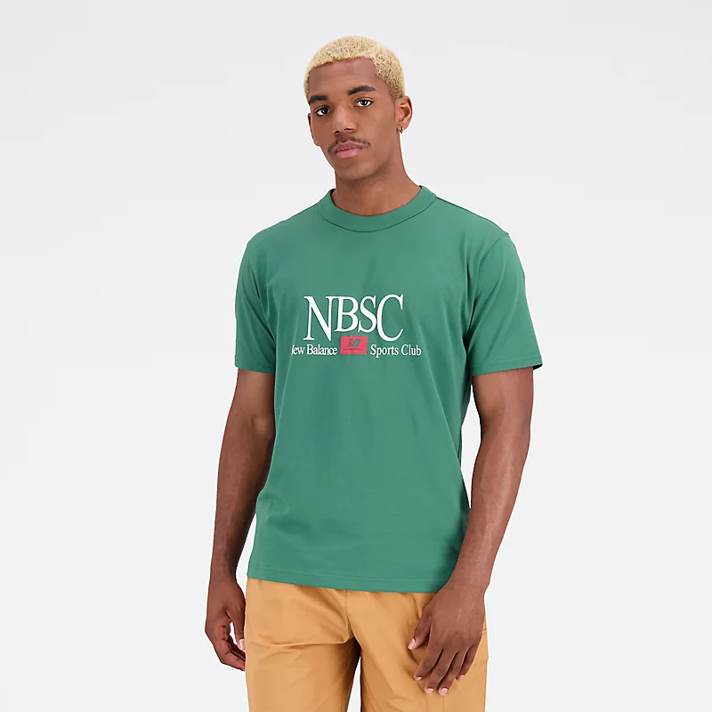 Heren katoenen sportshirt - Team Forest Green