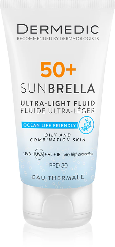 Loção bronzeadora Dermedic Sunbrella para pele oleosa