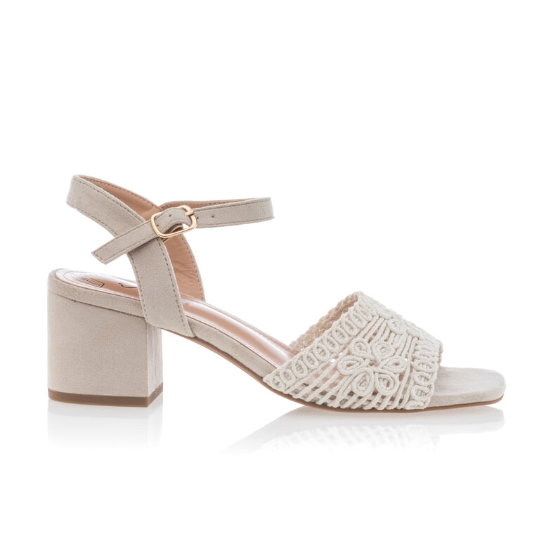 Beige Damen-Sandalen / Zehenfreie Schuhe
