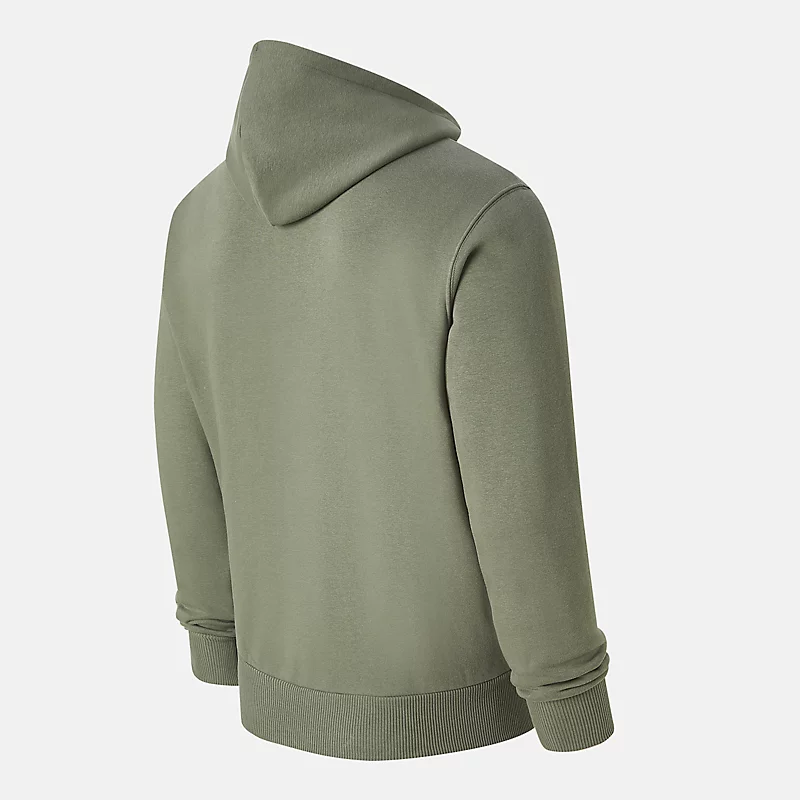 NB Kapuzenpullover mit kleinem Logo und Reißverschluss für Herren – DÜSTES OLIVGRÜN