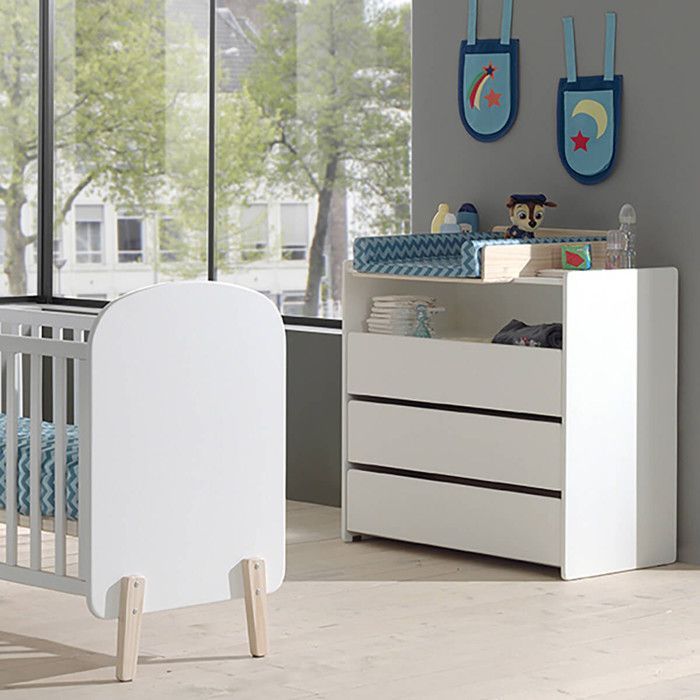 BODHI - Table à Langer en Pin Compatible avec la Commode