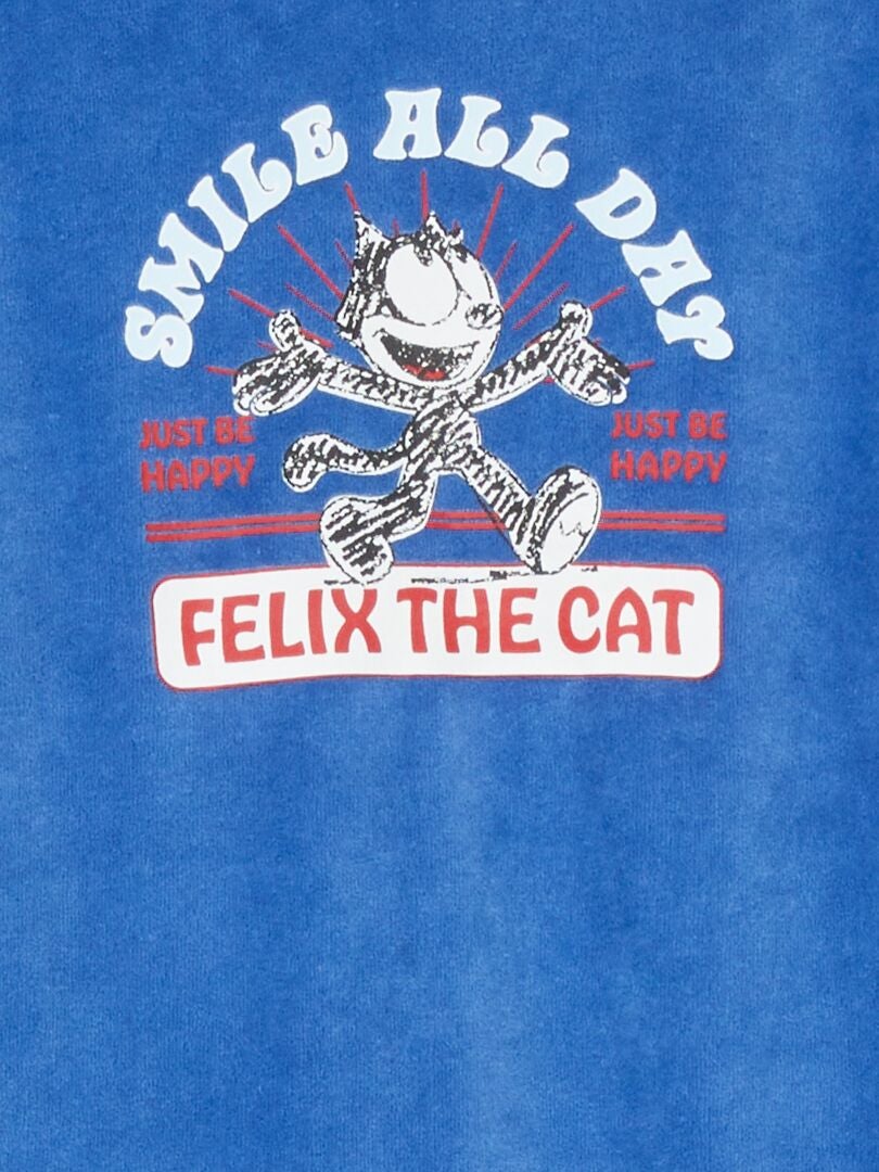 Conjunto de pijama de terciopelo de Félix el Gato - 2 piezas - AZUL