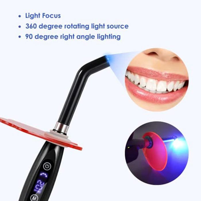 Lámpara de fotopolimerización dental LED de 1200-2000 mW, lámpara de fotopolimerización de alta potencia, máquina de higiene