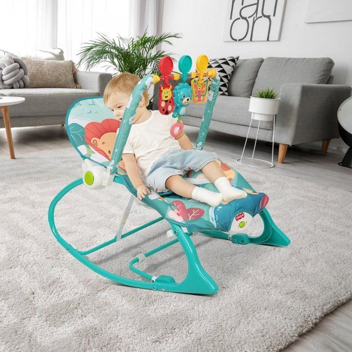 Sdraietta MIPAN per neonati - Sdraietta morbida Balance - Con arco giochi + musica + vibrazione - Per la nascita - 13 mesi - Blu
