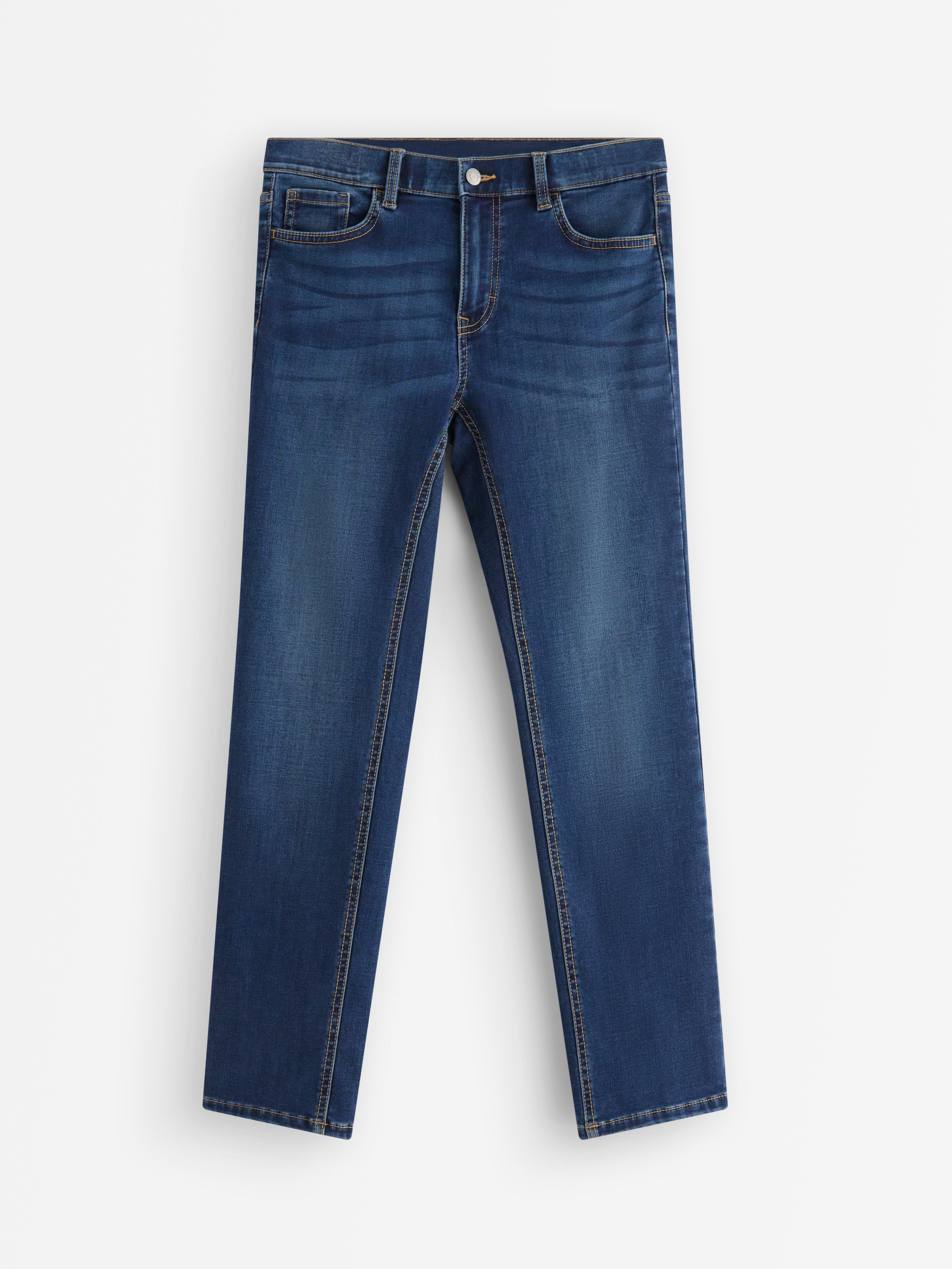 STAFFAN Jeans rectos de corte regular, mezclilla oscura