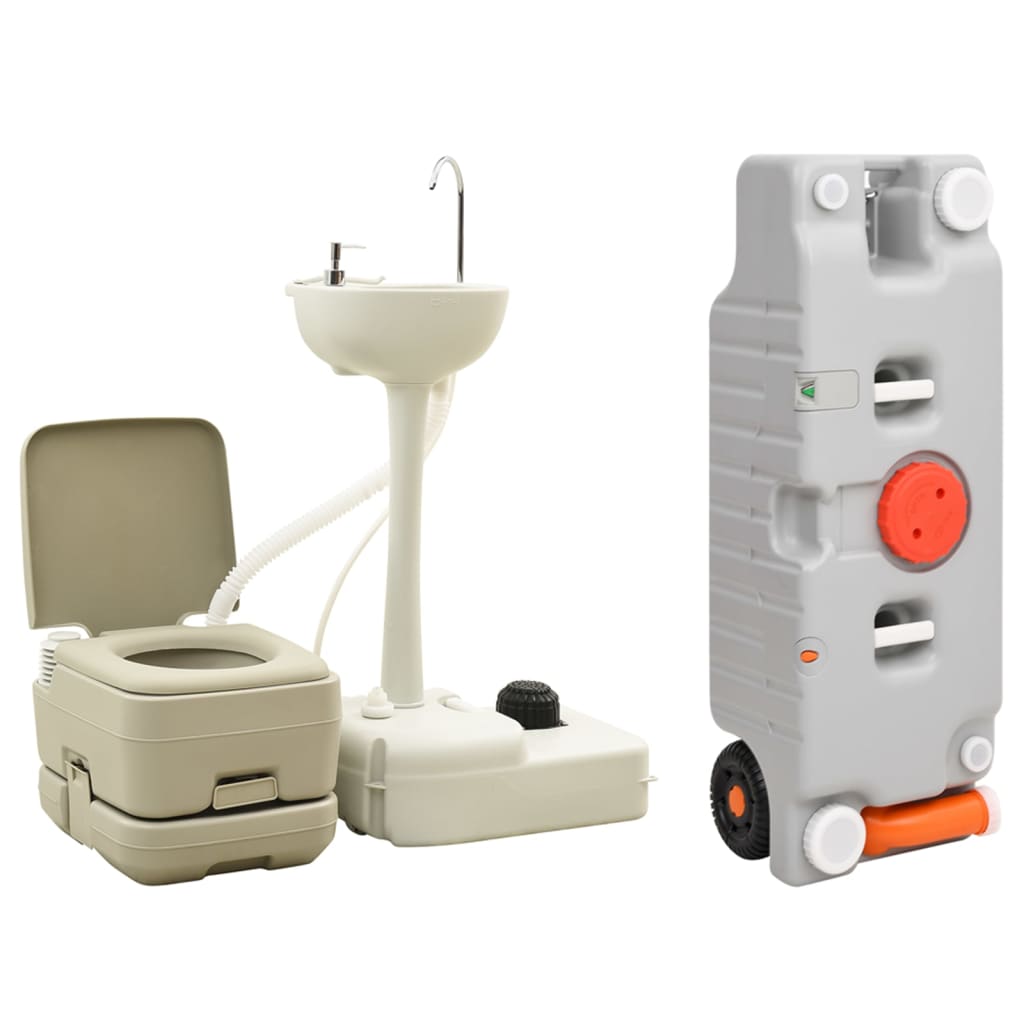 Vidaxl camping toilet og håndvask sæt