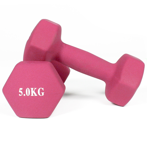Neopreen gecoate dumbbells (set van 2) 5 kg Gladiatorfit