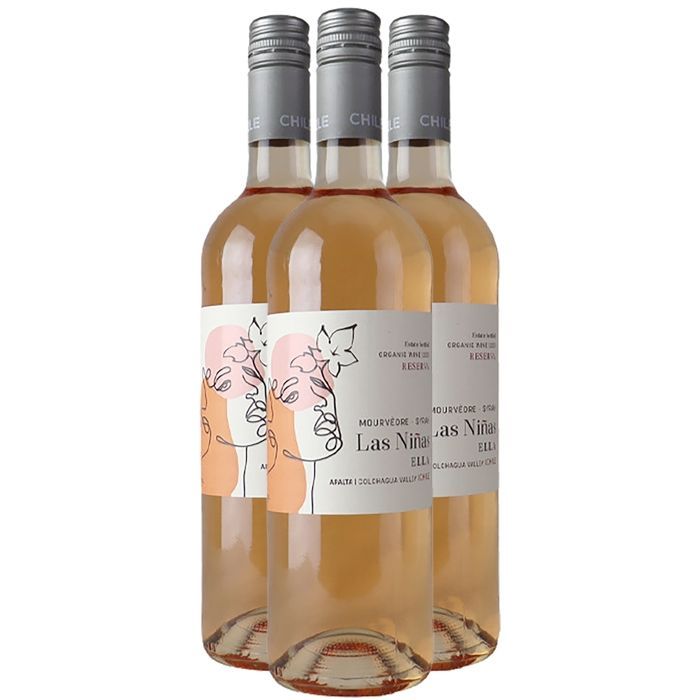 Las Ninas Colchagua Valley Ella Mourvèdre Syrah 2021 - Vin Rosé du Chili (3x75cl)