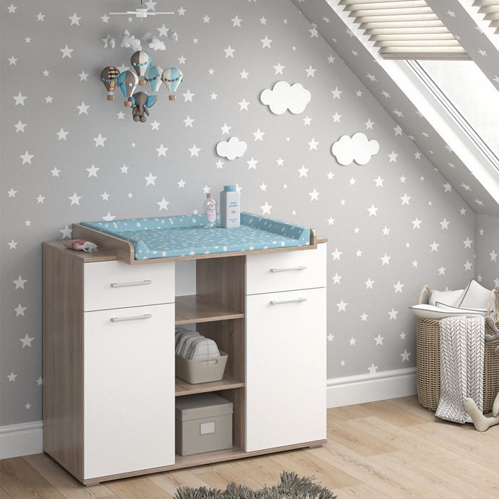 Commode à langer Leonie 113x109cm Sonoma Vicco 36685