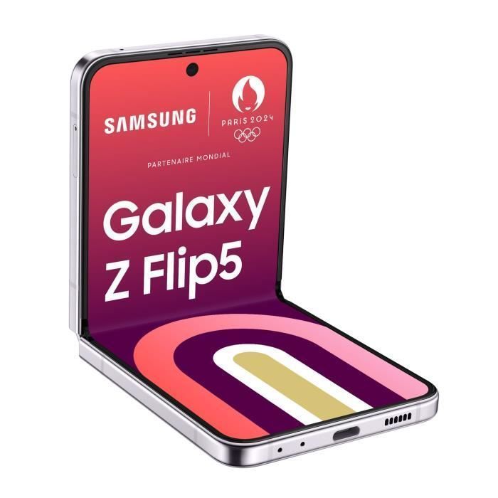 Smartphone Samsung Galaxy Z Flip5 256Go Lavande 5G Single SIM - Version US (États-Unis)