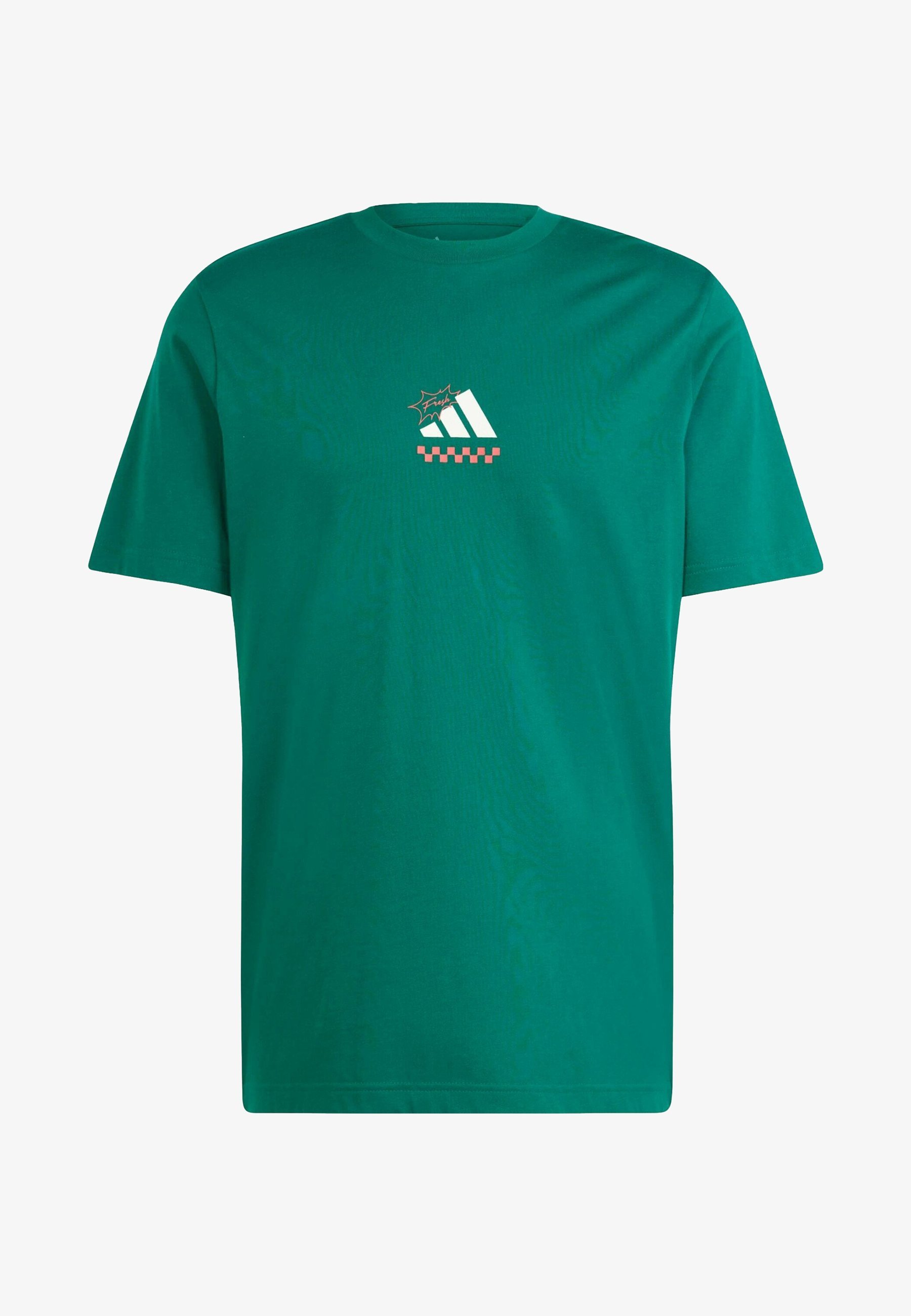 adidas Sportswear LOUNGE PIZZA GRAPHIC - Triko s potiskem - collegiate green