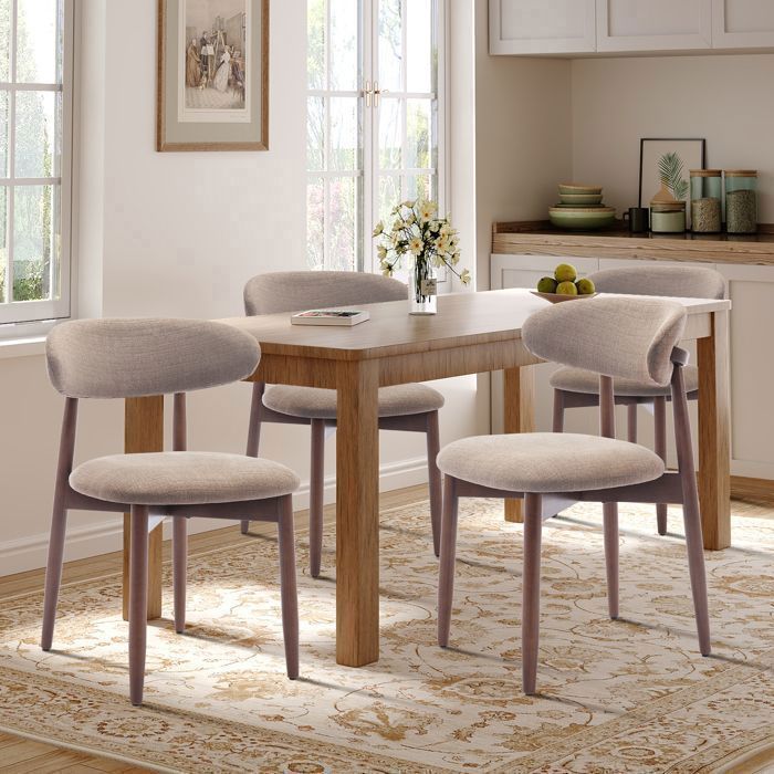 Conjunto de 2 cadeiras Colamy - Cadeiras de jantar, design vintage, ideais para cozinha e sala de jantar - Marrom