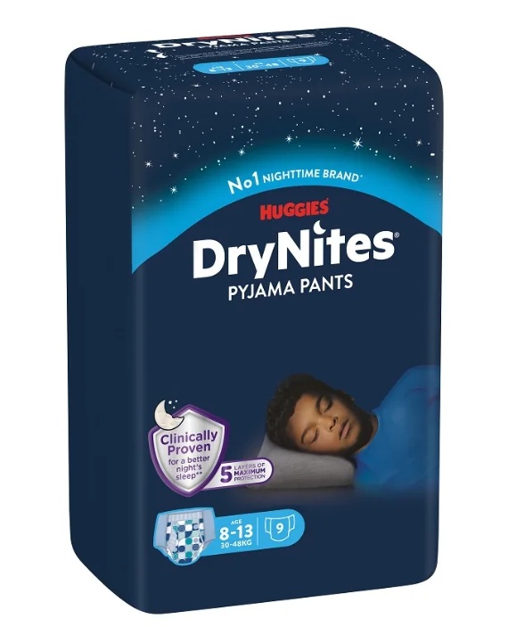 HUGGIES Braguitas absorbentes Huggies Drynites para niños de 8 a 13 años, 9 unidades