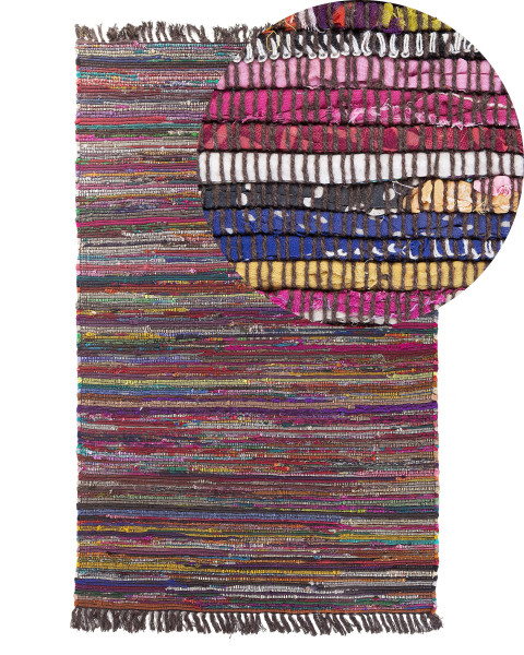 Dywan 140x200 cm ręcznie tkany wielokolorowy