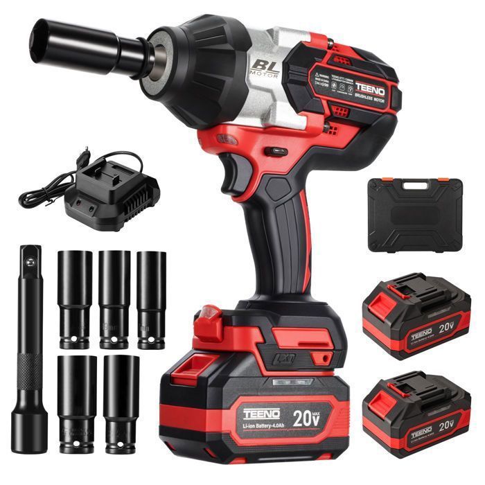 Llave de impacto inalámbrica sin escobillas TEENO de 20 V - 1300 Nm - 1/2