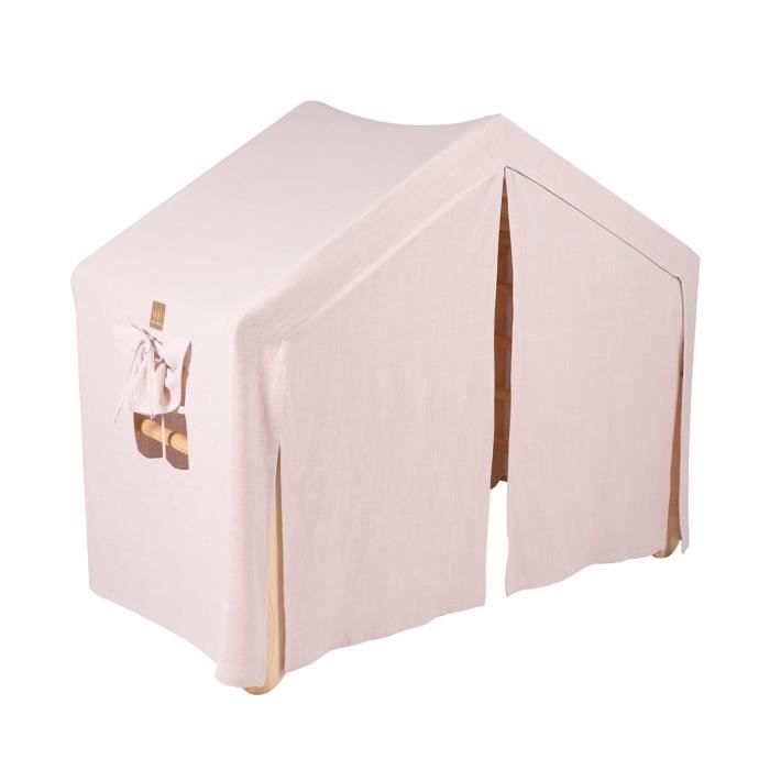 Spielhaus mit Klappleiter – MeowBaby® – 112 x 61 x 94 cm – Holz – Rosa – Für Kinder ab 3 Jahren