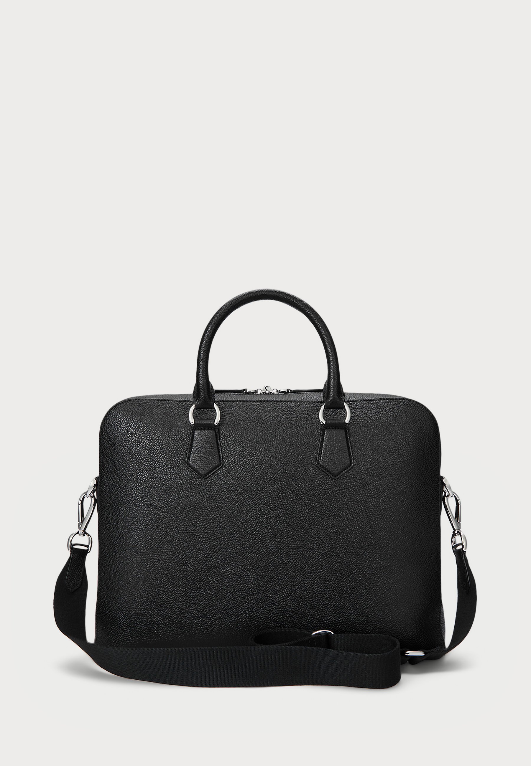 Polo Ralph Lauren PEBBLED LEATHER COMMUTER BAG - Aktovka - čierna