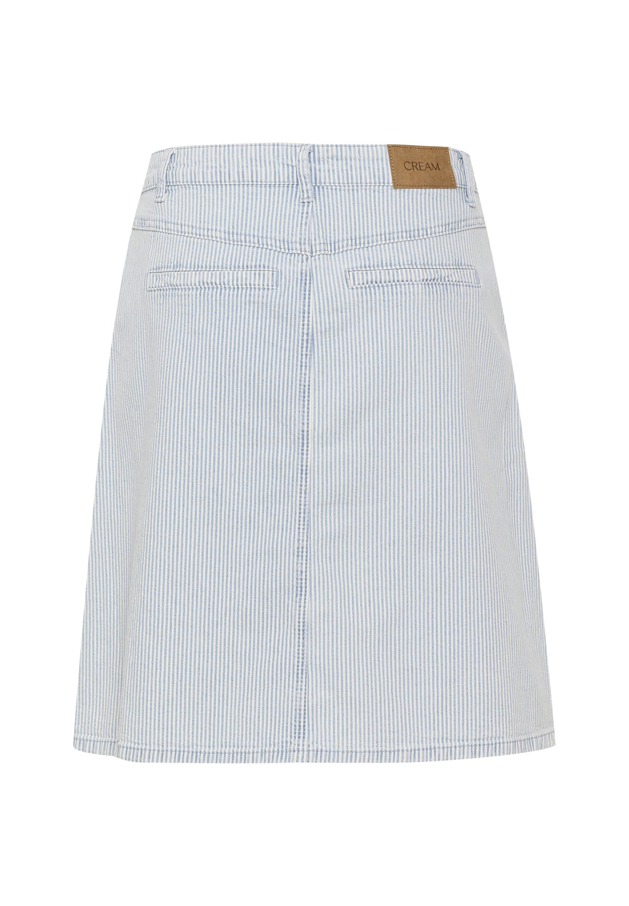 Crème BETHANY - Denim rok - melkjongen gestreepte denim