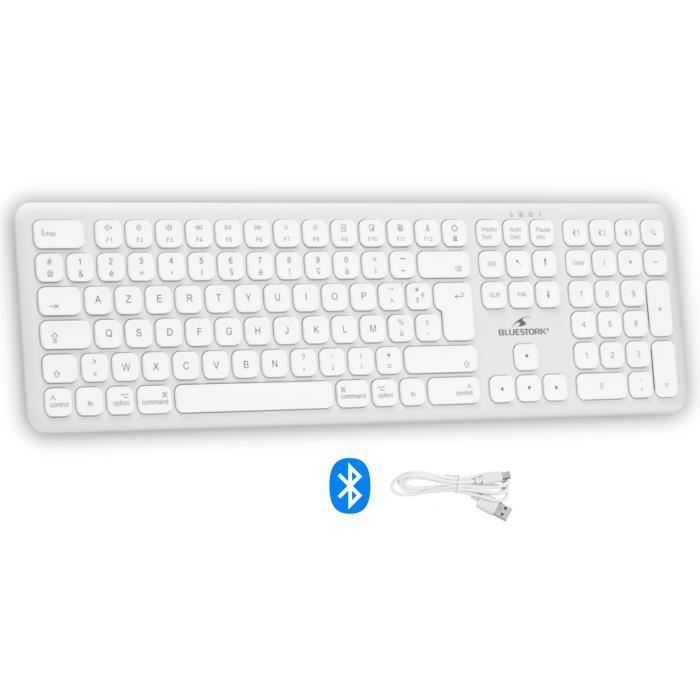 Bluetooth wireless keyboard - BLUESTORK - MAC - Full size - Mac compatible - White