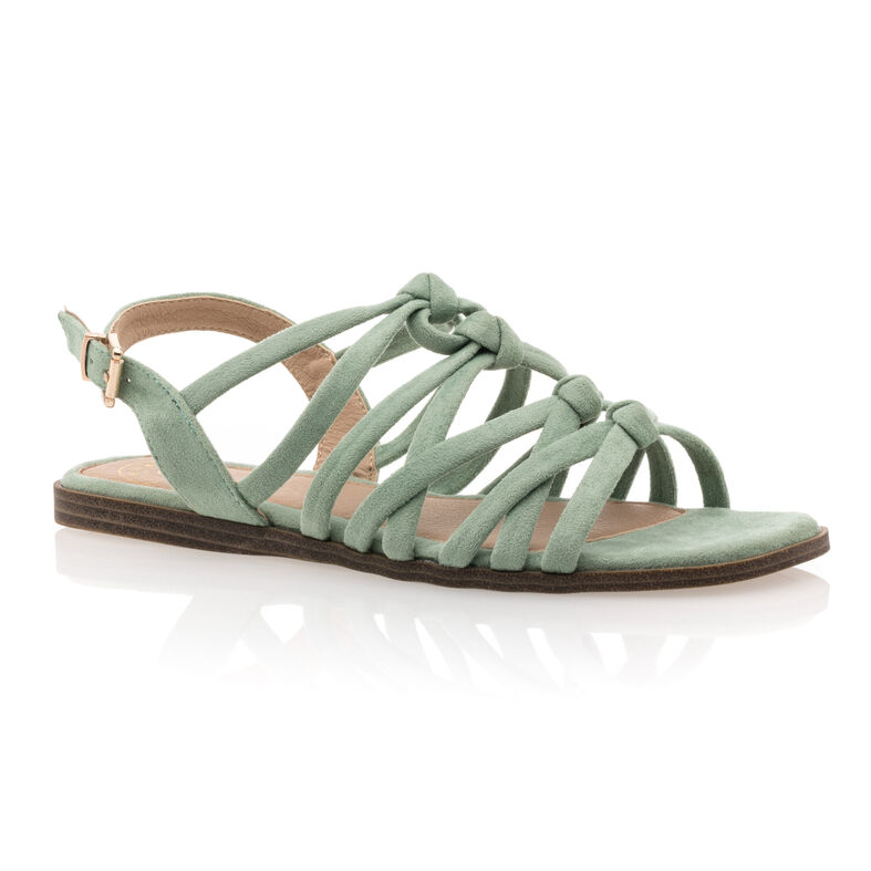Grüne Damensandalen / Zehenfreie Schuhe