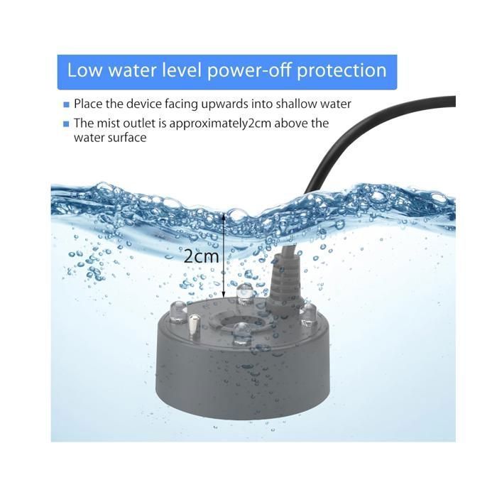 Ultrasonic Mister, LED Ultrasonic Mister, Atomizer, Pond Fountain, Mini Reservoir Mister, OUTDOOR MIST