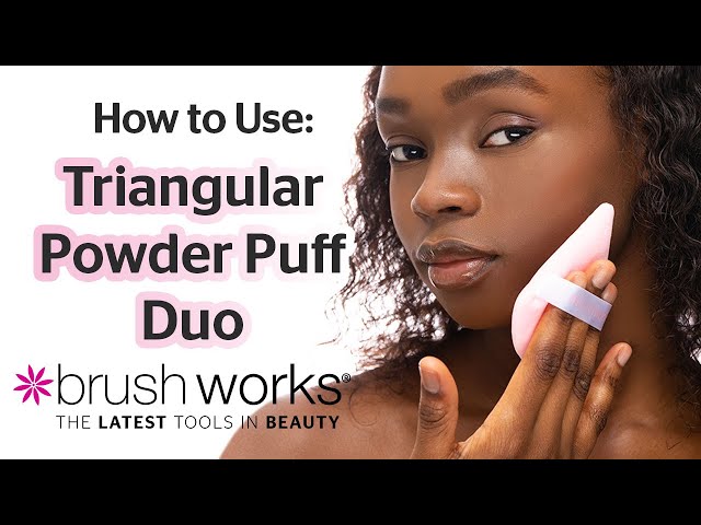 Brushworks Kolmionmuotoinen Puuterihuisku Duo
