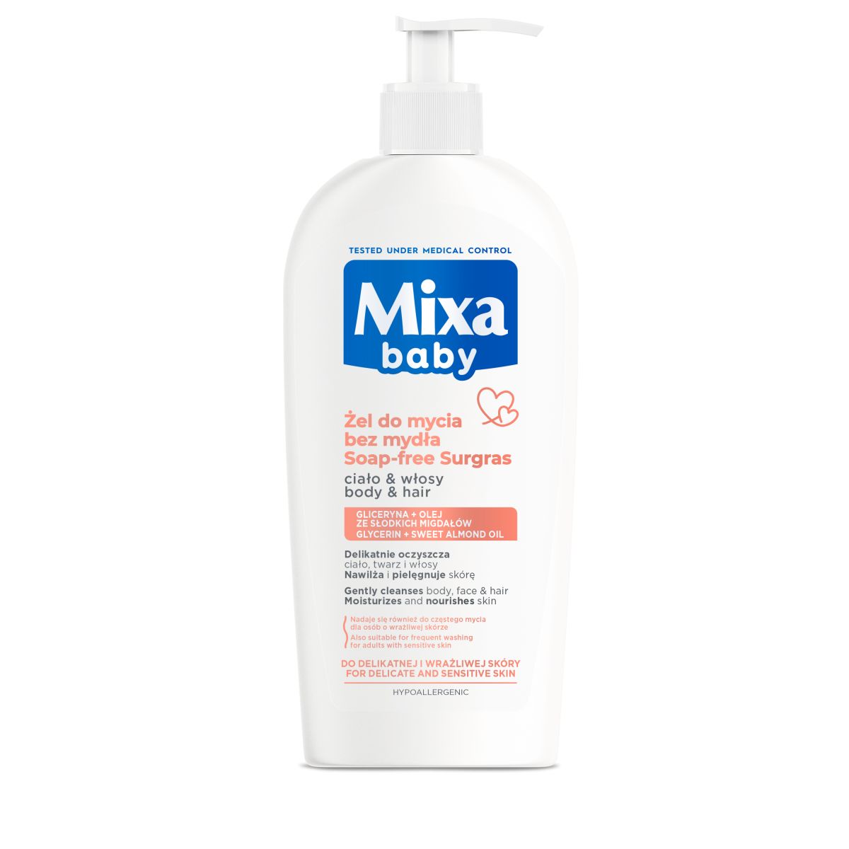 Mixa shampoo/badschuim 1400ml Baby