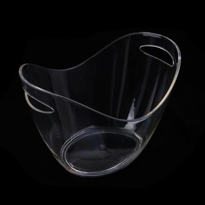 2pcs Seau à Glace Super Grand Vin Bière Bière Champagne Seau à Glace 26.5x19.5x20cm