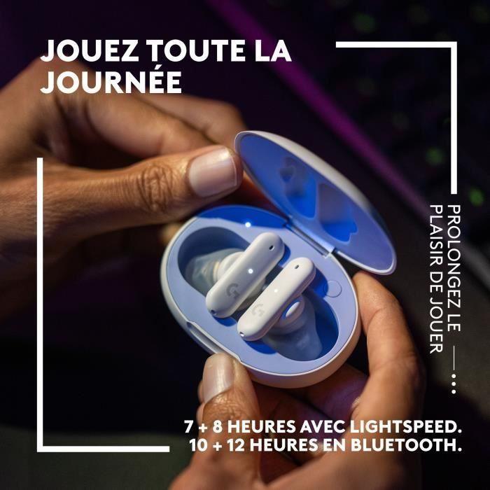 Auriculares inalámbricos para juegos Logitech G - Ajuste totalmente inalámbrico - Tecnología de moldeo Lightform - Bluetooth - Negro