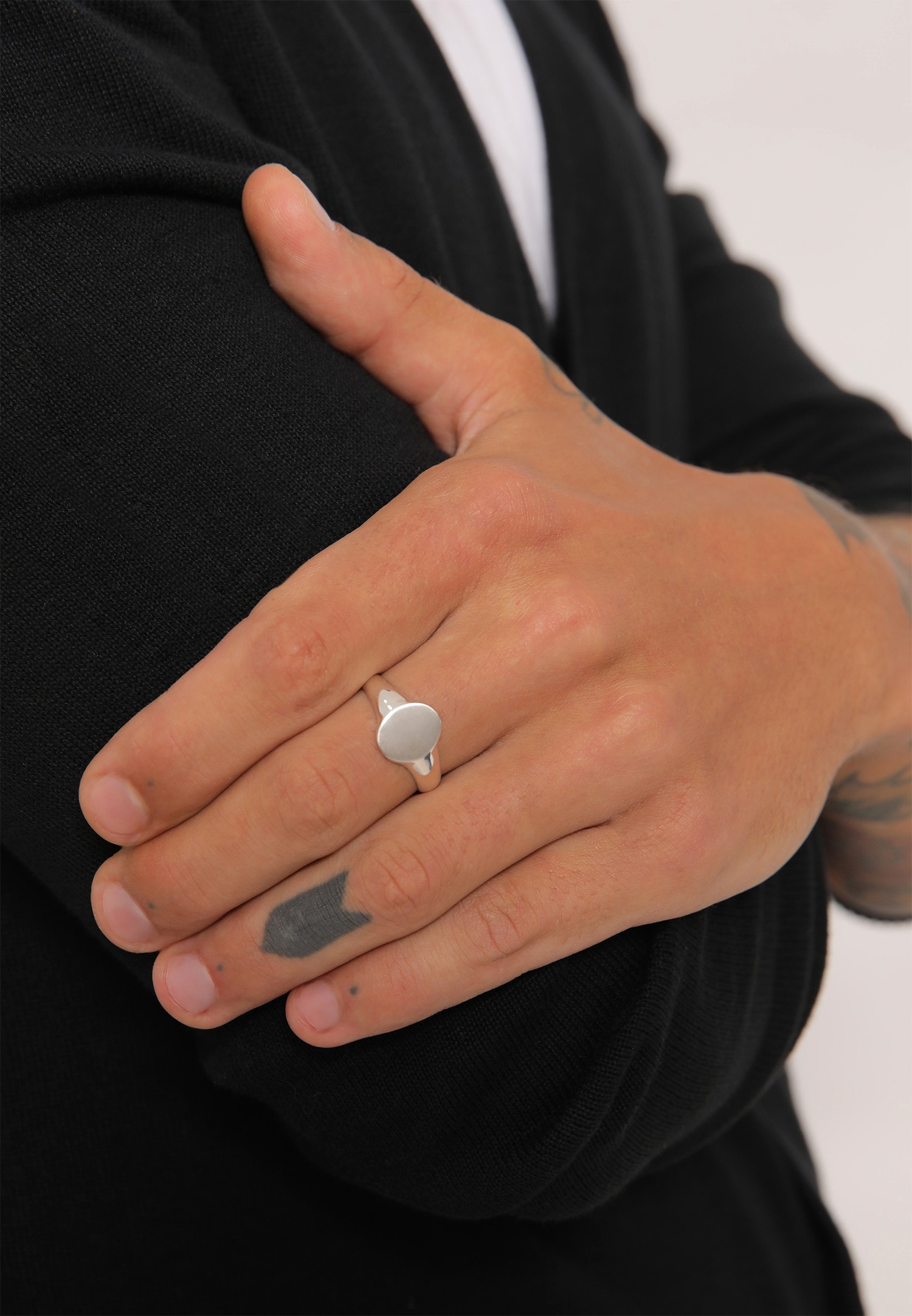 KUZZOI Chevalière Basic Minimal Robuste Massif Bague Homme - (925/1000) Argent