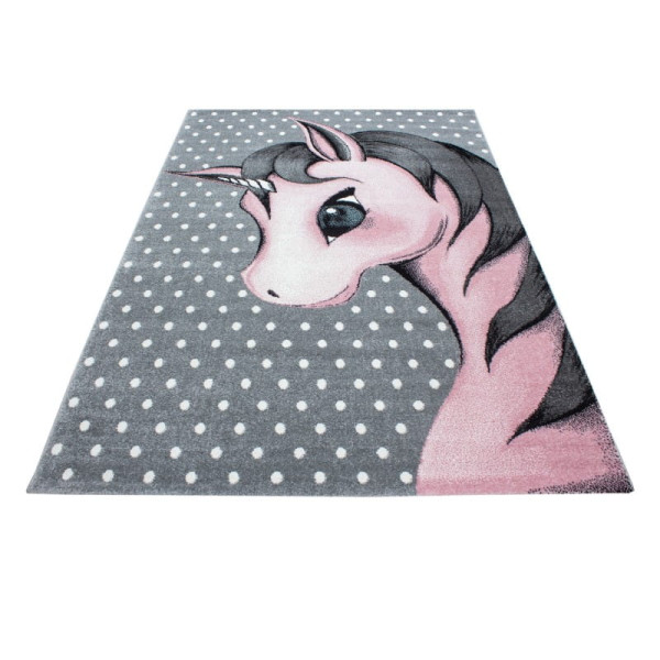 Dywan dziecięcy Kids Jednorożec różowy 80 cm x 150 cm