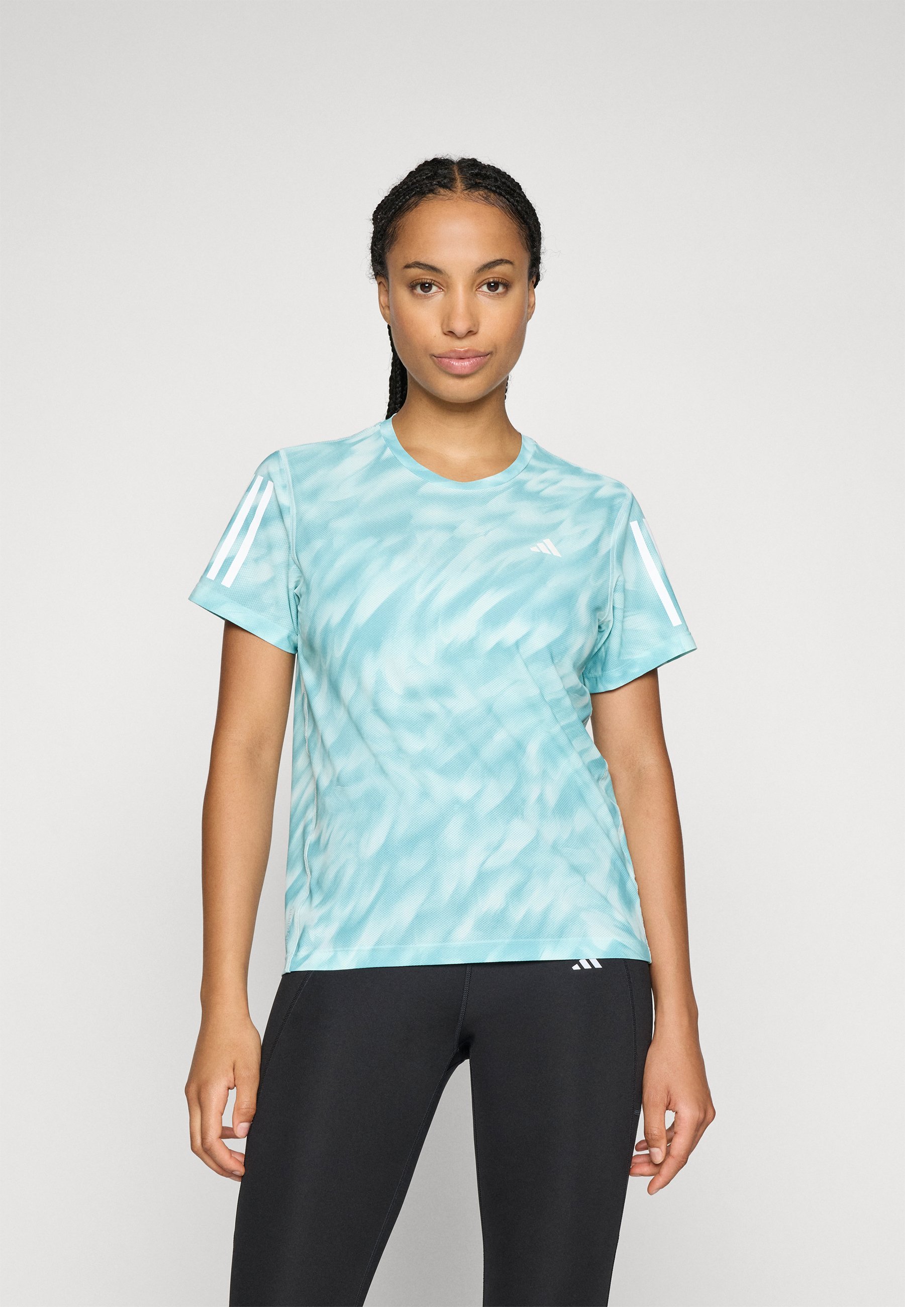 adidas Performance TEE - Tricou cu imprimeu - halo mint/mint ton