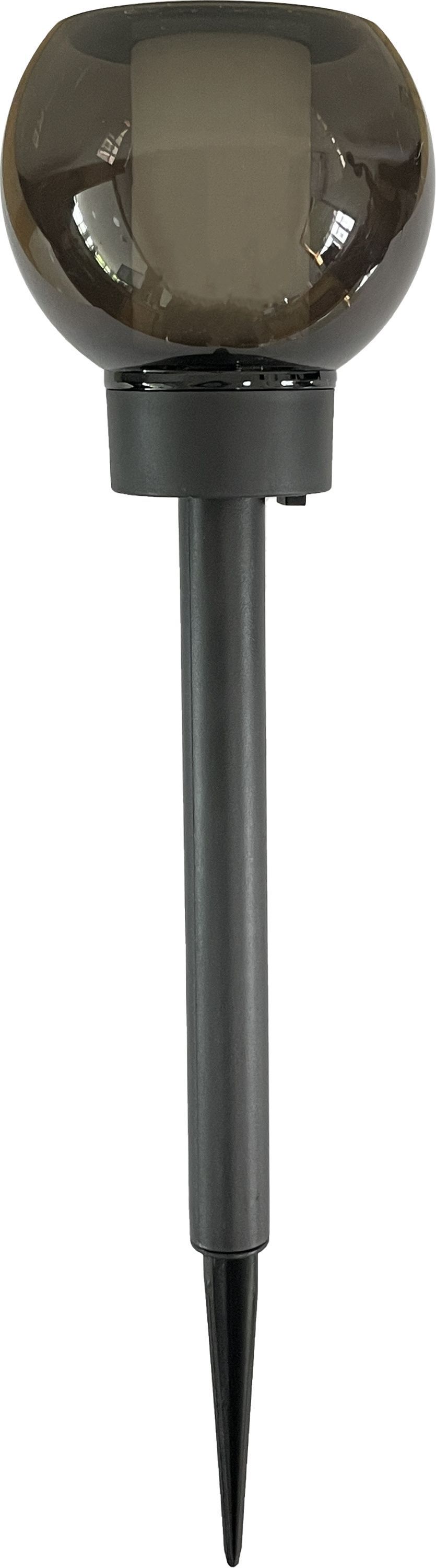 Solarlaterne - GALIX - G2625 - Natürlicher Flammeneffekt - 12 SMD-LEDs - Bernstein - Ø 10,5 cm - H 41 cm - 4 Lumen