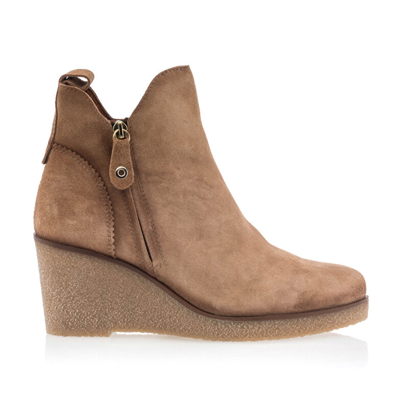 Beige dameslaarzen / enkellaarzen
