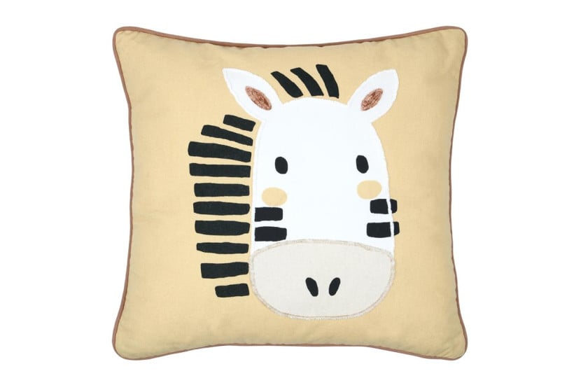 Poduszka dekoracyjna do pokoju dziecka COQUIN zebra, 40 x 40 cm