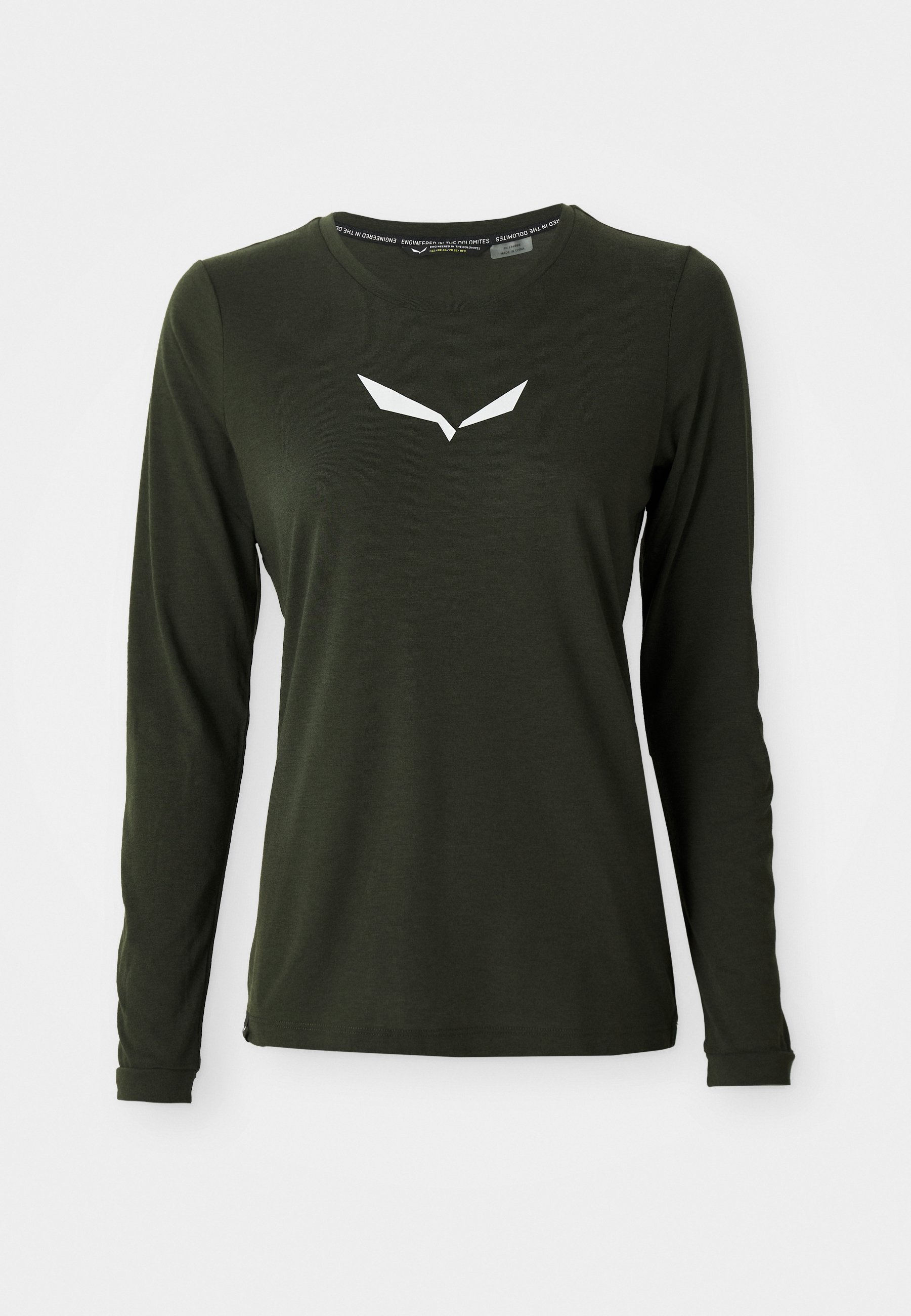 T-shirt Salewa EAGLE DRY - Manches longues - Vert olive foncé