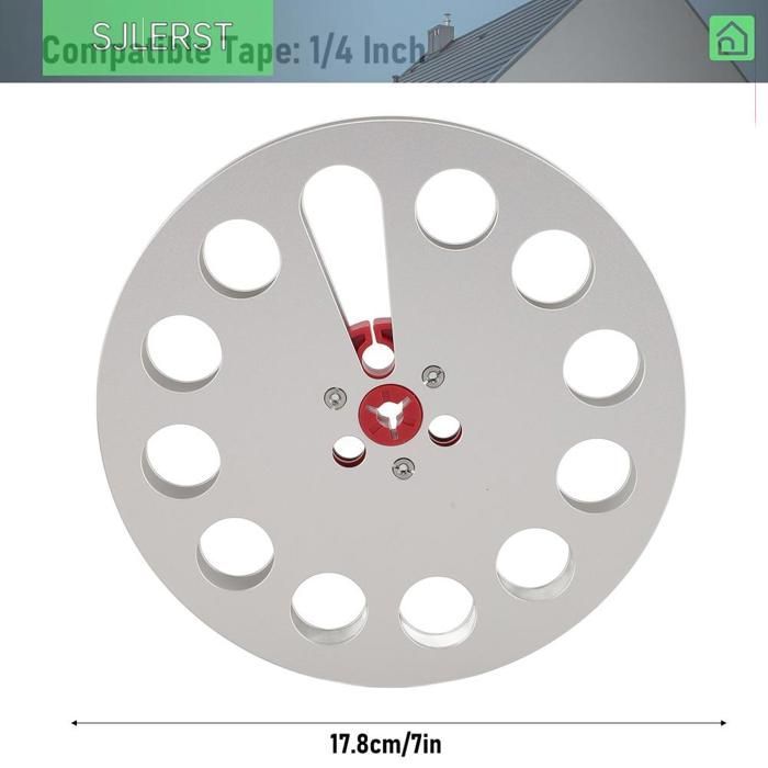 sjlerst Bobine de bande vide 1/4 7 Inch Empty Tape Reel En Aluminium Léger Pour Magnétophone Studer video videoprojecteur Argent