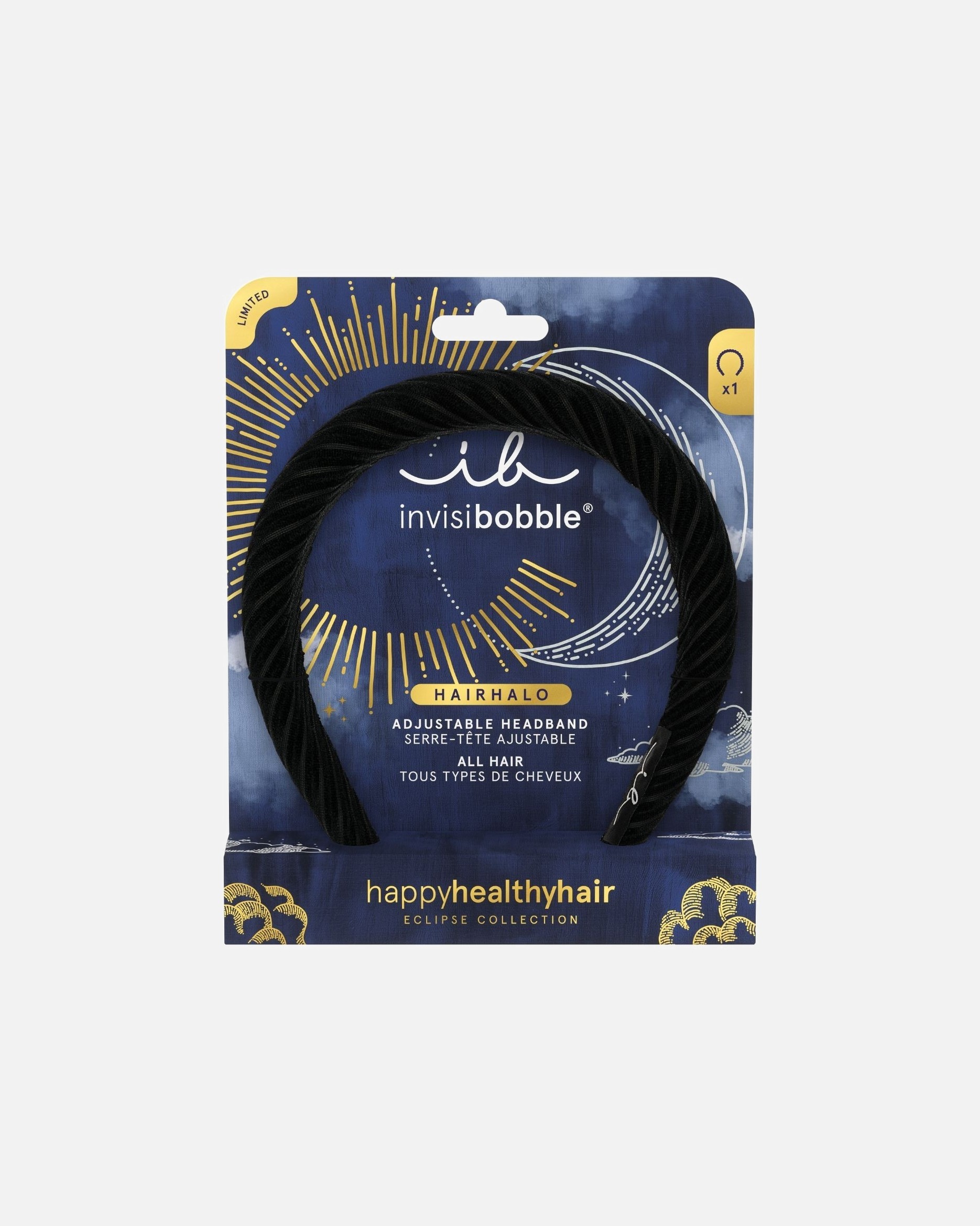 Invisibobble dodatak za kosu Eclipse Hairhalo Midnight prsten - 1 komad