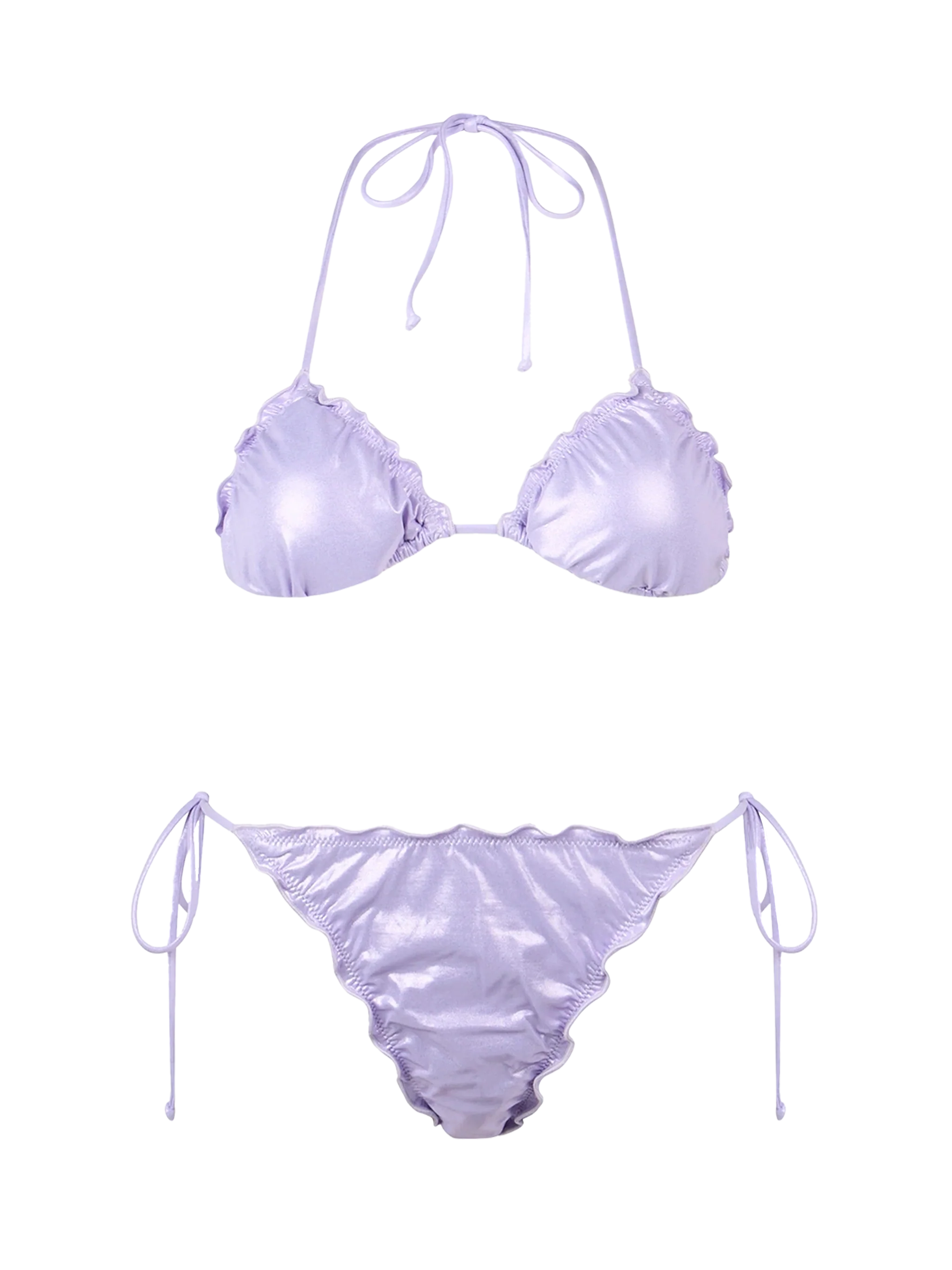 Sagittarius Miami Classic Triangle Bikini Set voor dames in paarse folie