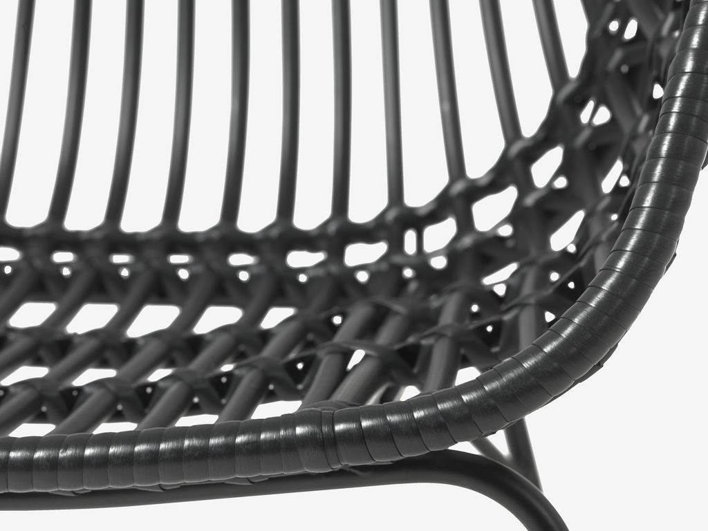 ILDERHUSE ILDERHUSE baštenska stolica crna