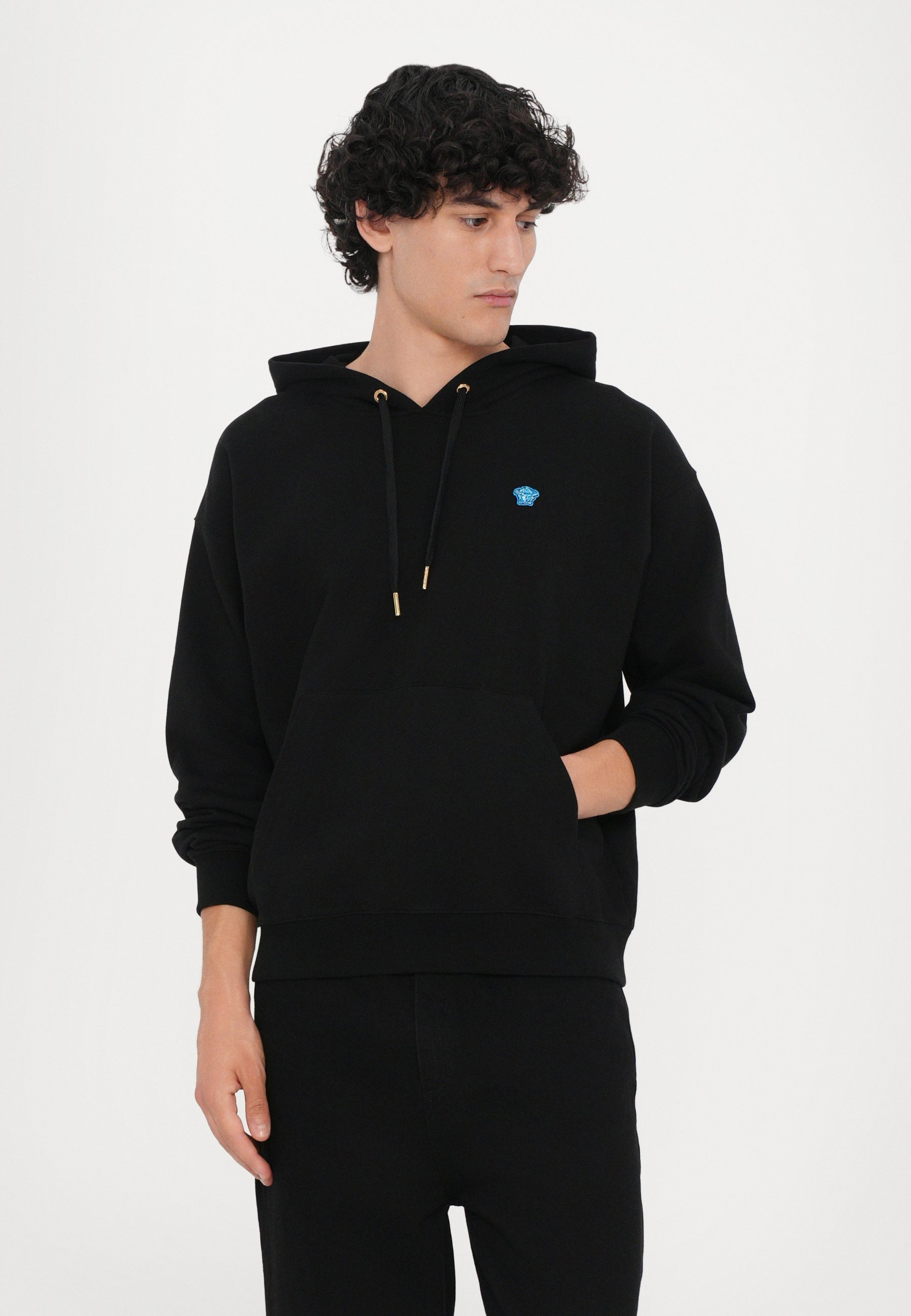 Felpa Versace MEDUSA PATCH - nera