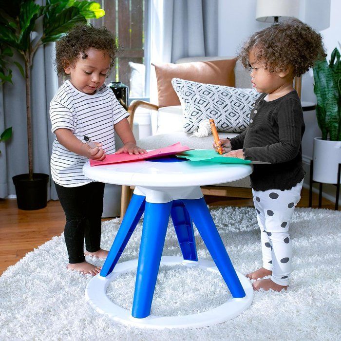 BABY EINSTEIN 4-in-1 Convertible Baby Walker Activity Table, 360° Rotating, Safe, Baby Gift, Piano, Music