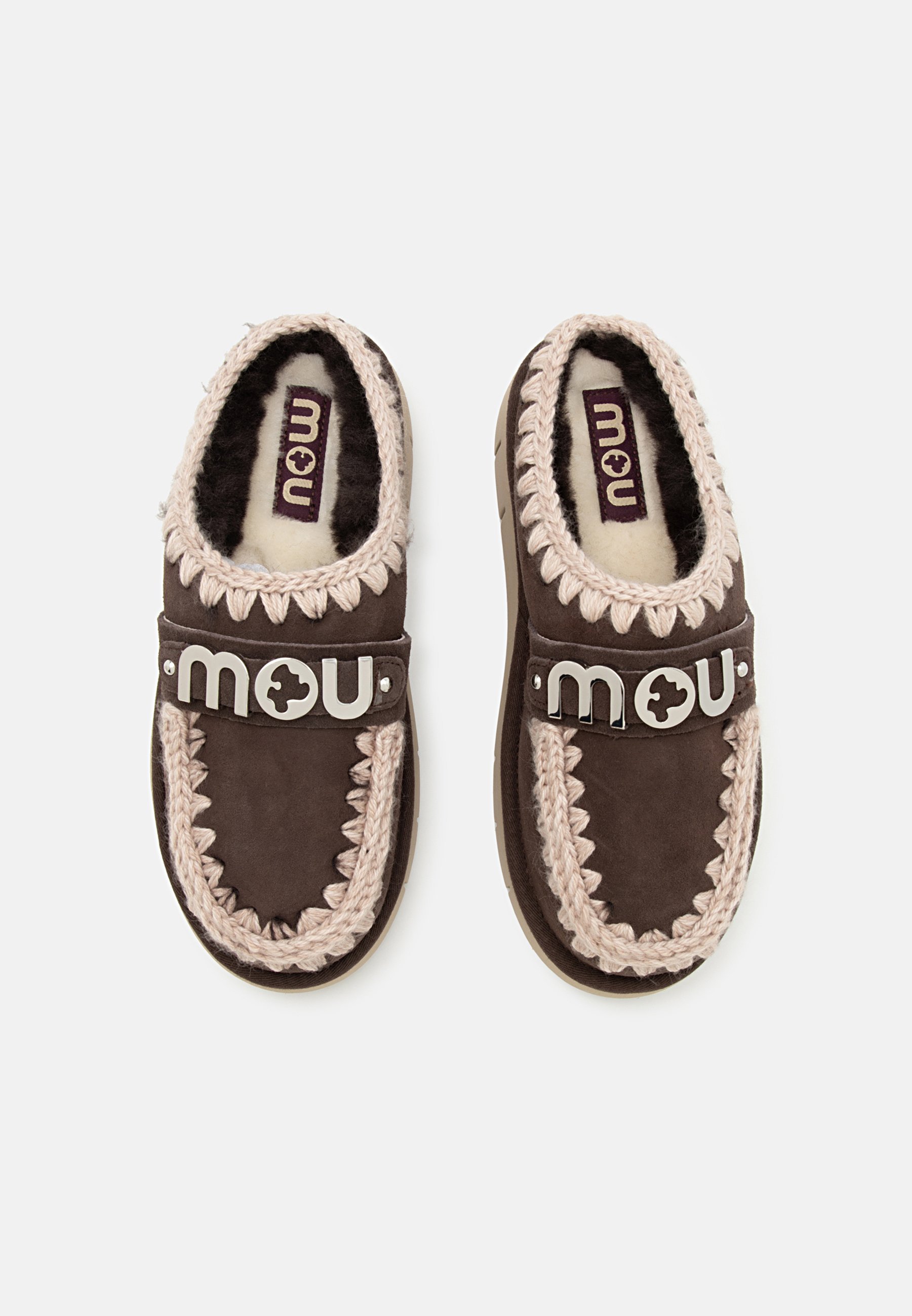 Mules Mou BOUNCE CLOGE MÉTAL LOGO - moka