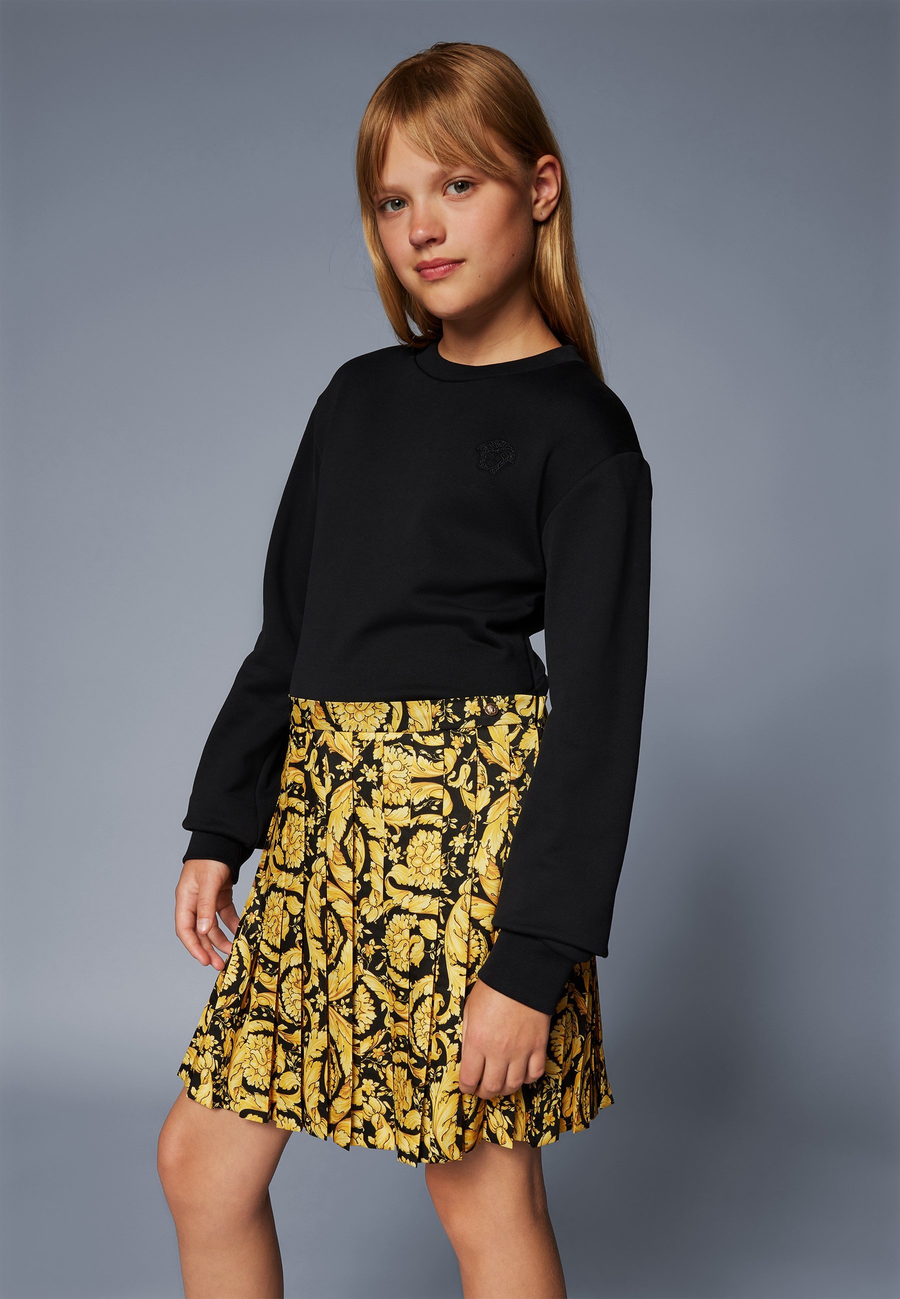 Versace DRESS BAROCCO KIDS MEDUSA - Sukienka letnia - nero/oro