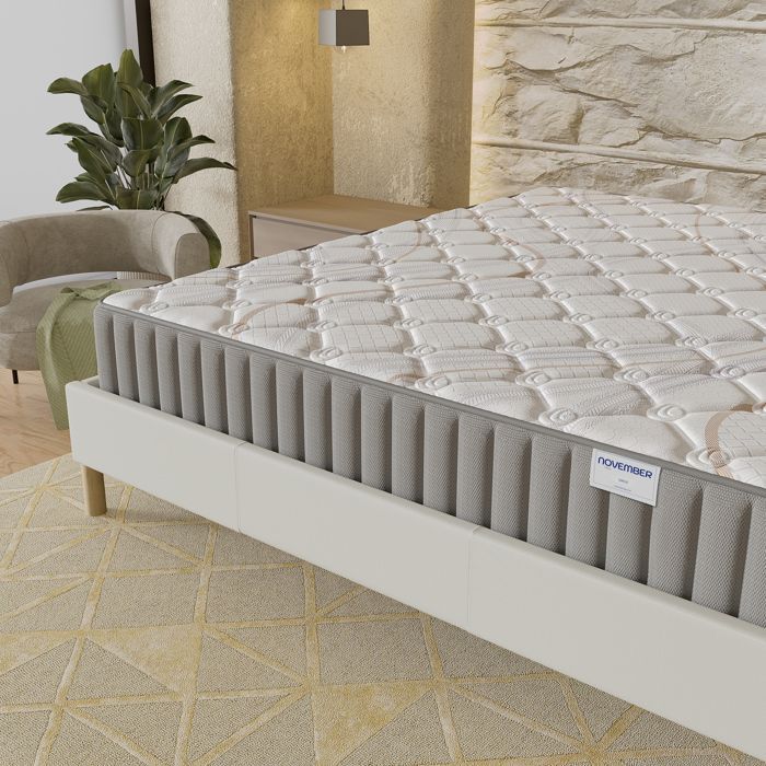 Colchón de látex natural y espuma de alta densidad 35 kg/m³ 90 x 190 cm NOVIEMBRE Sirius - Colchón EXTREMADAMENTE DURADERO Soporte firme y envolvente - Grueso