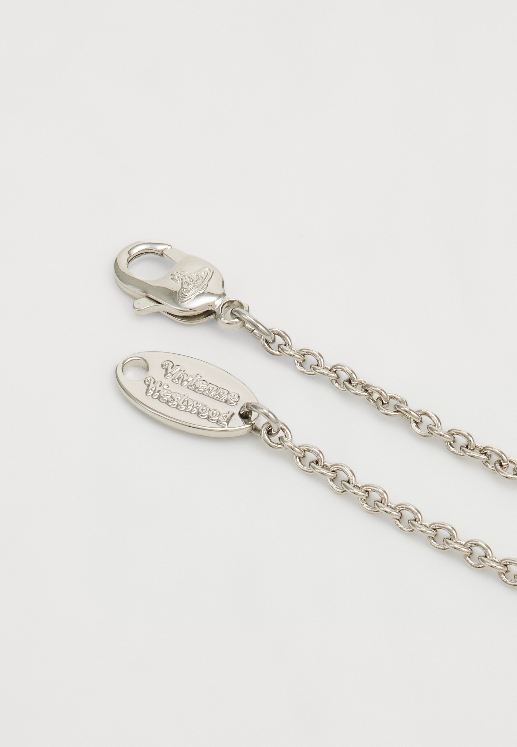 Vivienne Westwood HART HANGER UNISEX - Halsketting - zilverkleurig/zwart