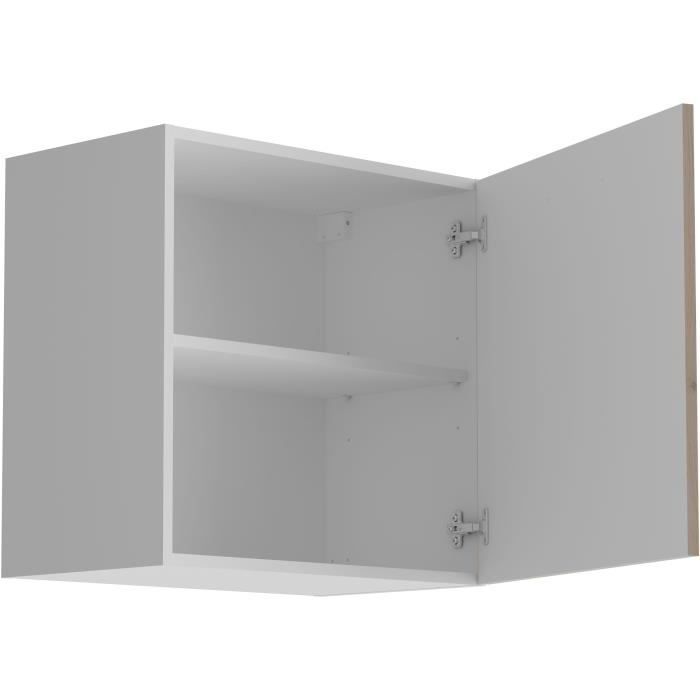 Armario de pared OSLO de 1 puerta - Acabado en roble Jackson - 60 cm de ancho x 36 cm de profundidad x 58 cm de alto