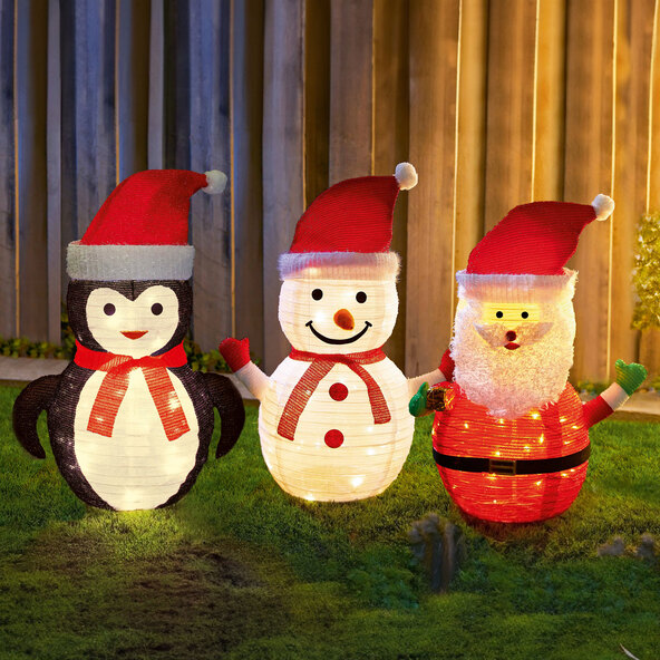 Figurină de Crăciun cu LED-uri, pinguin