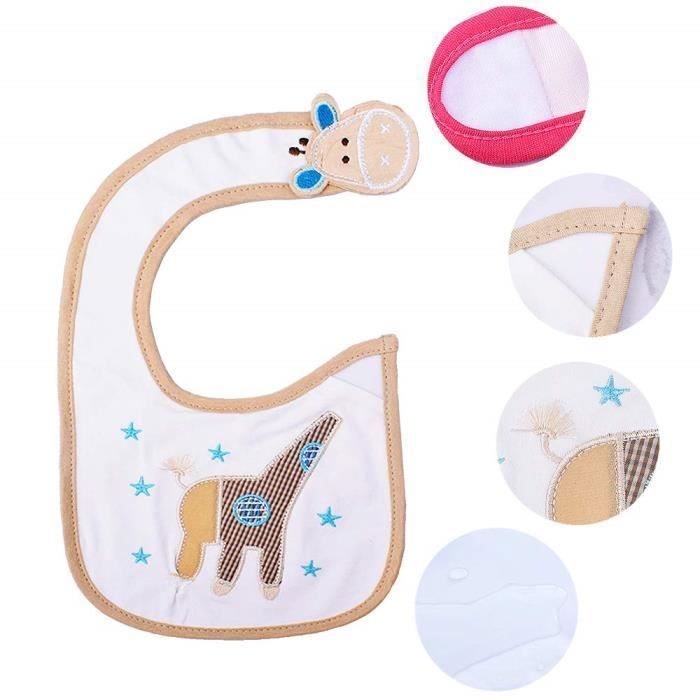 Paquete de 10 baberos impermeables para bebés de 0 a 36 meses.